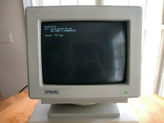 Vintage Epson Equity II,  Plus Desktop Computer w/ Monitor Keyboard 4