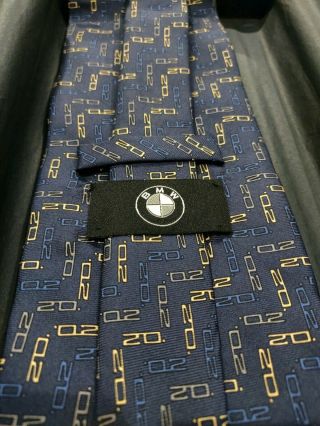 Bmw 2002 Vintage Bmw Lifestyle Silk Necktie.  Made In Italy.  Extremely Rare.