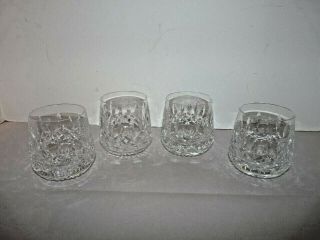 Set 4 Vintage Waterford Irish Crystal Lismore Roly Poly Glass Gothic Mark EUC 6