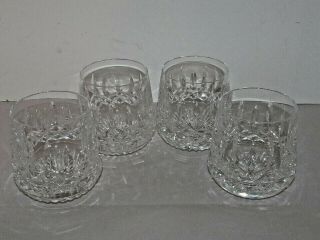 Set 4 Vintage Waterford Irish Crystal Lismore Roly Poly Glass Gothic Mark EUC 7