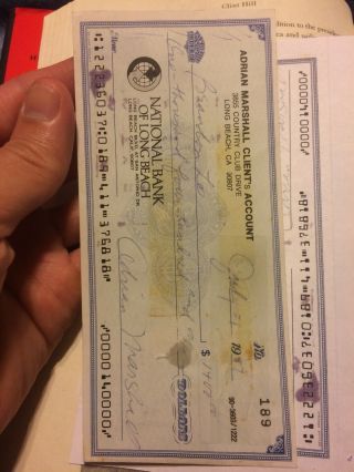Brandon Lee Rare Signed Personal Check Autograph The Crow JSA Authentic 6