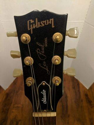 Vintage Gibson Les Paul Studio Guitar,  Wine Red Gold Hardware 2004 Hard Case 3