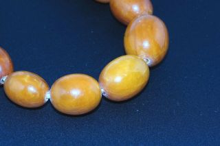 Antique Honey Baltic Amber Olive Shape Bead Graduated 30 