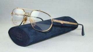 Rare Vintage Ettore Bugatti Eb 503 0104 Gold Eyeglasses Frames Size 54