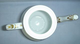 QUALITY VINTAGE HEREND PORCELAIN BLUE GARLAND SMALL COFFEE POT WITH ROSE FINIAL 7