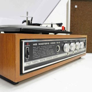Vintage His Masters Voice HMV 8,  8 Stereo Record Player with Speakers 605 3