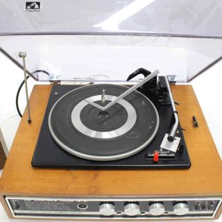 Vintage His Masters Voice HMV 8,  8 Stereo Record Player with Speakers 605 5