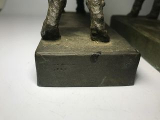 E.  B.  Parsons Kunst Bronze Terrier Dog Art Deco Statue Bookend Sculptures Gorham 7