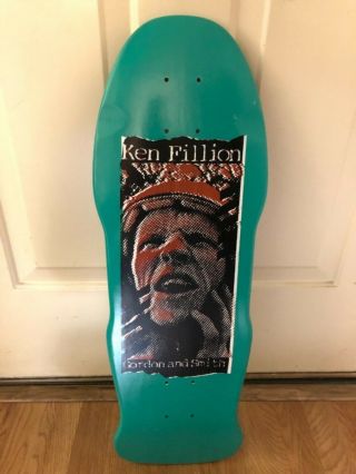 Vintage Nos Mini G&s Ken Fillion (face) Skateboard Deck 80’s Og Rare