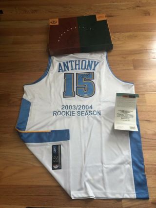 Carmelo Anthony Uda Upper Deck Signed Autograph 2003 Rookie Jersey 6/15 Rare Box