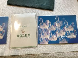 Vintage Rolex Oyster Quartz Box With Wallet And Booklets 11