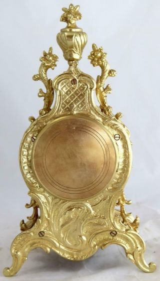 Antique Mantle Clock French Stunning C1870 Embossed Pierced Bronze Bell Striking 11