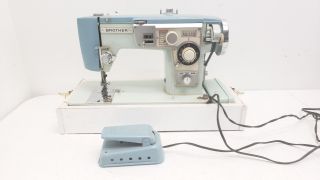 Vintage Brother 211a Sewing Machine Heavy Duty Rare Blue
