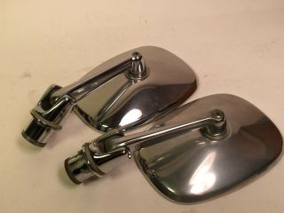 Volvo 240 Oem Vintage Chrome Mirrors Rare Early 242 244 245 Pair Left Right Ipd