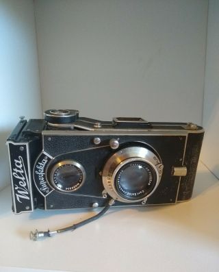 Vintage Welta Superfekta Camera With Leather Case