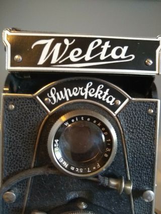 Vintage Welta Superfekta Camera With Leather Case 2