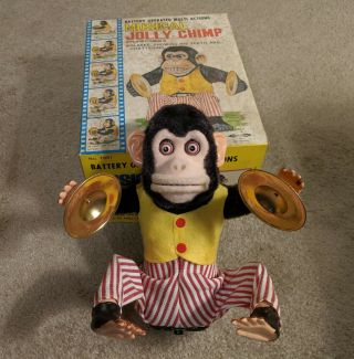 Vintage Musical Jolly Chimp W/box 7061 Daishin Japan Not