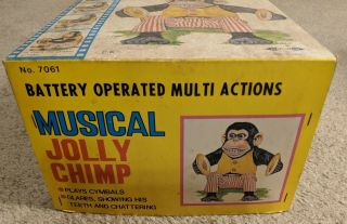 Vintage Musical Jolly Chimp W/box 7061 Daishin Japan Not 8