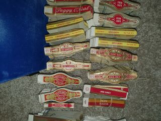 Vintage Antique Cigar Bands 34,  Bundles Cigar Labels 6500,  Bands Gold 3