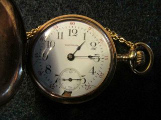Antique Waltham Ladies 14k Gold Pocket Watch Engraved W/diamonds?