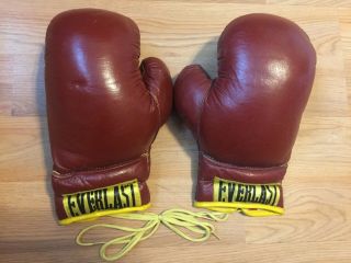 Everlast Vintage Leather 14 Ounce Boxing Fight Gloves