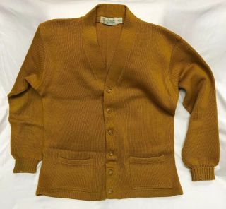 Vtg Near Cardigan Sweater Burean Holloway Knitting Mills Letterman Size 46