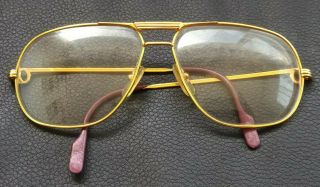 Vintage France Cartier Eyeglasses Frame 140 62 14 Gold Filled Numbered 2017239