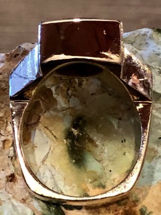 Very Rare Navajo Raoul Sosa 14K Gold Multi Gemstone Inlay Ring Size 6 $1895 Ret. 7