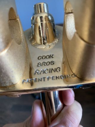 Old School Rare VG DG Cook Bros Racing Bmx Double Clamp Slant Stem Gold Plated 9