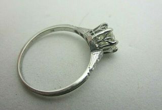 Vintage Platinum And 0.  72 Carat Diamond Engagement Ring 0.  80 Ct Tw