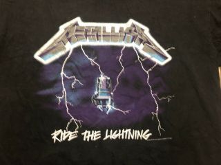 Vintage 1994 Metallica Rock Band Tour T Shirt Ride the Lightning Giant XL Metal 2