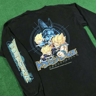 Vintage 2000 Dragon Ball Z Vegeta Goku Trunks Mens Xl Long Sleeve T Shirt Anime