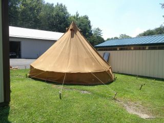 VINTAGE WOODS MFG CO LARGE TEEPEE CANVAS TENT (BOY SCOUT OR ENCAMPMENT) 3