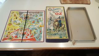 Rare Colorful Antique 1921 " Wonderful Game Of Oz " Game Board Wizard Of Oz & Box