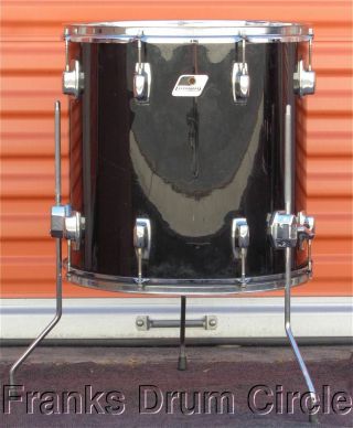 Vintage Ludwig Maple Shell 16 " Floor Tom Drum Black Rocker