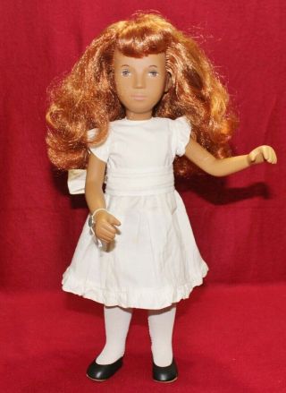 16 " Vintage 108 Sasha Doll,  Redhead,  White Dress,  Tag No Box,  England