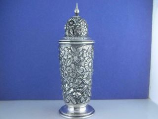 Rare Sterling S Kirk & Son Sugar Caster / Muffineer Repousse 925/1000 No.  13