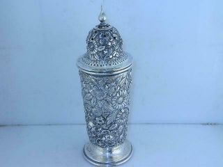 Rare Sterling S KIRK & SON Sugar Caster / Muffineer REPOUSSE 925/1000 no.  13 2