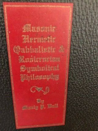 VINTAGE THE SECRET TEACHINGS OF ALL AGES MANLY P HALL 1952 ED 1928 RARE 2