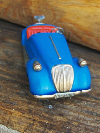 Vintage Distler Mercedes Key Wind - up Tin Litho U.  S.  Zone Germany Car 3