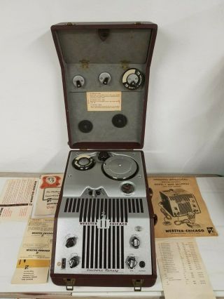 F Vintage Webster Chicago Model 7 Wire Recorder