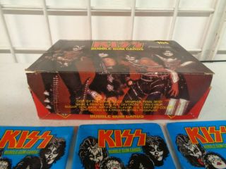 VINTAGE 1978 DONRUSS KISS SERIES 1 TRADING CARDS EMPTY BOX,  7 PACK WRAPPERS 3