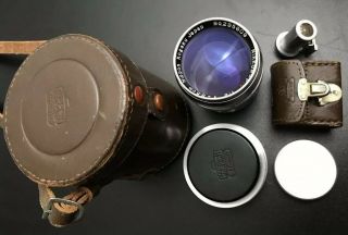 Rare Nikon Nikkor 8.  5cm F/2 1:2 Leica Ltm L39 Mount Lens With Acess Near