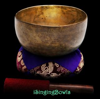 Antique Healing Singing Bowl Thado 7 ",  Circa 17th Century,  F3 & B4.  Mp3