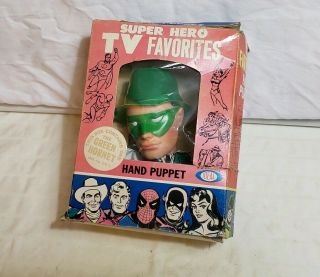 Vintage 1966 IDEAL The Green Hornet Hand Puppet Hero Tv Favorites Batman 12
