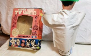 Vintage 1966 IDEAL The Green Hornet Hand Puppet Hero Tv Favorites Batman 2