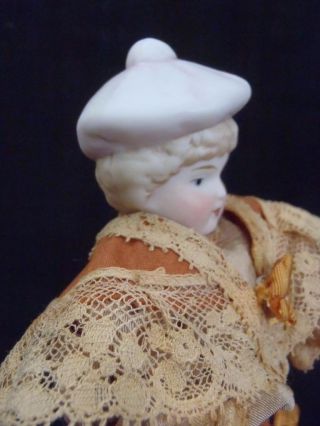 Antique c1900’s German Hertwig All Bisque Mignonette doll with rare boots 3
