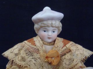 Antique c1900’s German Hertwig All Bisque Mignonette doll with rare boots 7