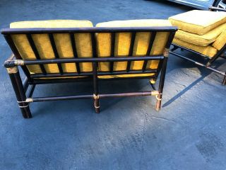 Ficks Reed rattan sectional couch - Marigold cushions - Vintage - 5