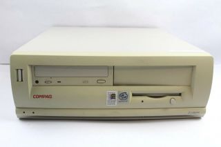 Vintage Compaq Deskpro Slim Desktop Pc Pentium Iii 800 Mhz,  80gb Hdd,  512mb Ram